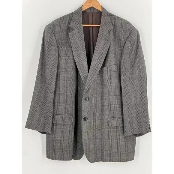 ALAN FLUSSER MENS SIZE 48R SPORT COAT BLAZER MULTI COLOR PLAID 2 BUTTON JACKET - Picture 6 of 9